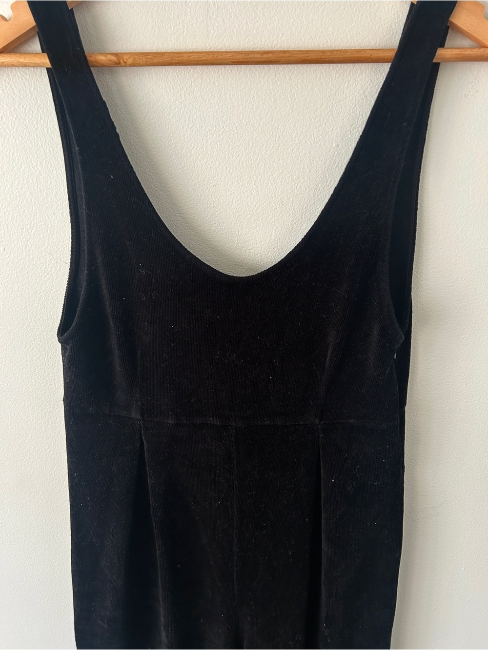Free People Ribbed Velour Overalls Jumpsuit in Black • Size Small - Picture 3 of 13